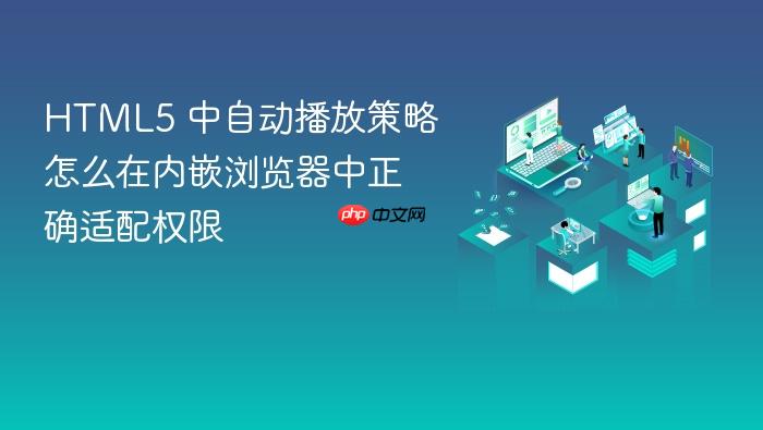 html5 中自动播放策略怎么在内嵌浏览器中正确适配权限