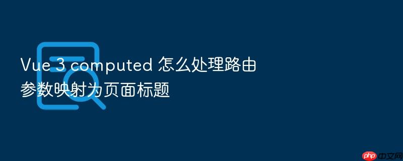vue 3 computed 怎么处理路由参数映射为页面标题