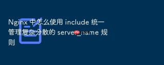 nginx 中怎么使用 include 统一管理复杂分散的 server_name 规则