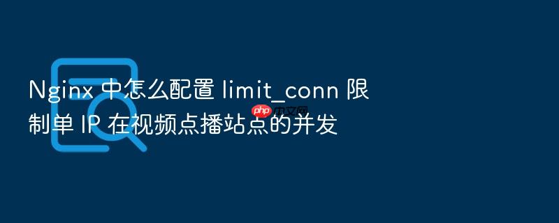 nginx 中怎么配置 limit_conn 限制单 ip 在视频点播站点的并发