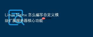 linux nginx 怎么编写自定义模块扩展服务器核心功能