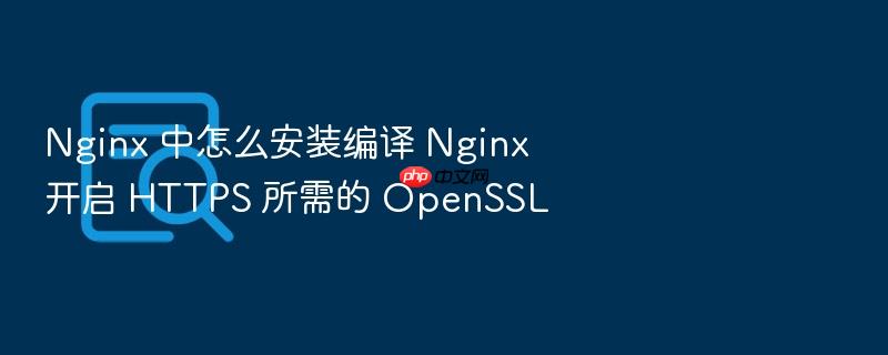 nginx 中怎么安装编译 nginx 开启 https 所需的 openssl