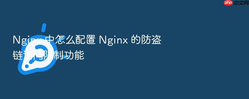 nginx 中怎么配置 nginx 的防盗链访问限制功能