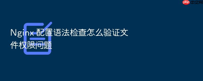 nginx 配置语法检查怎么验证文件权限问题