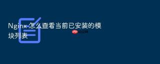 Nginx 怎么查看当前已安装的模块列表