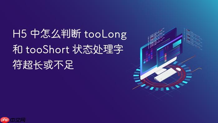 h5 中怎么判断 toolong 和 tooshort 状态处理字符超长或不足