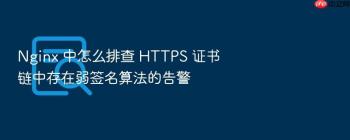 Nginx 中怎么排查 HTTPS 证书链中存在弱签名算法的告警