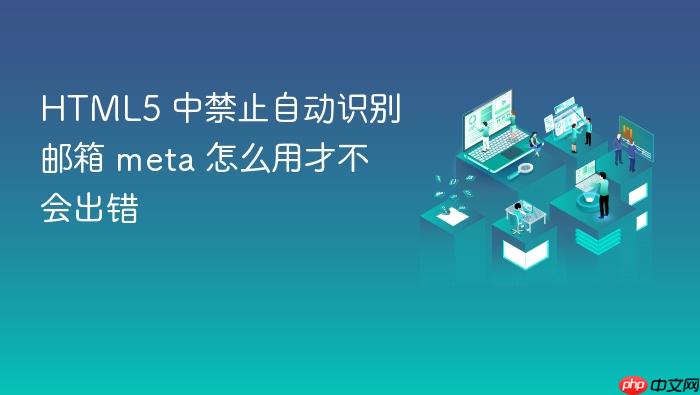html5 中禁止自动识别邮箱 meta 怎么用才不会出错