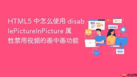 HTML5 中怎么使用 disablePictureInPicture 属性禁用视频的画中画功能
