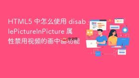 html5 中怎么使用 disablepictureinpicture 属性禁用视频的画中画功能