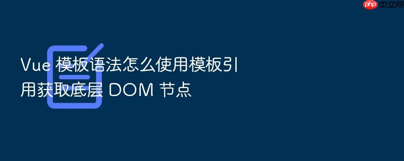 vue 模板语法怎么使用模板引用获取底层 dom 节点