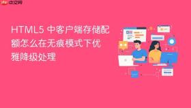 html5 中客户端存储配额怎么在无痕模式下优雅降级处理