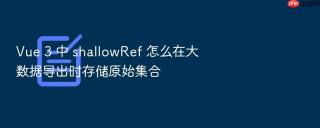 vue 3 中 shallowref 怎么在大数据导出时存储原始集合