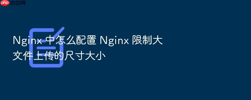 nginx 中怎么配置 nginx 限制大文件上传的尺寸大小