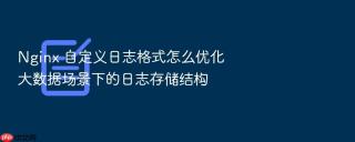 nginx 自定义日志格式怎么优化大数据场景下的日志存储结构