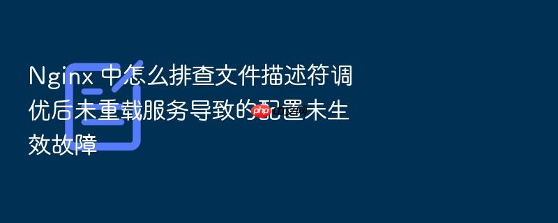 nginx 中怎么排查文件描述符调优后未重载服务导致的配置未生效故障
