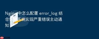 nginx 中怎么配置 error_log 结合告警系统实现严重错误主动通知
