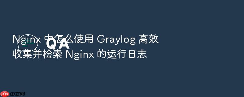 nginx 中怎么使用 graylog 高效收集并检索 nginx 的运行日志