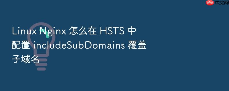 linux nginx 怎么在 hsts 中配置 includesubdomains 覆盖子域名