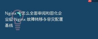 nginx 中怎么全面审阅和固化企业级 nginx 故障转移与容灾配置基线