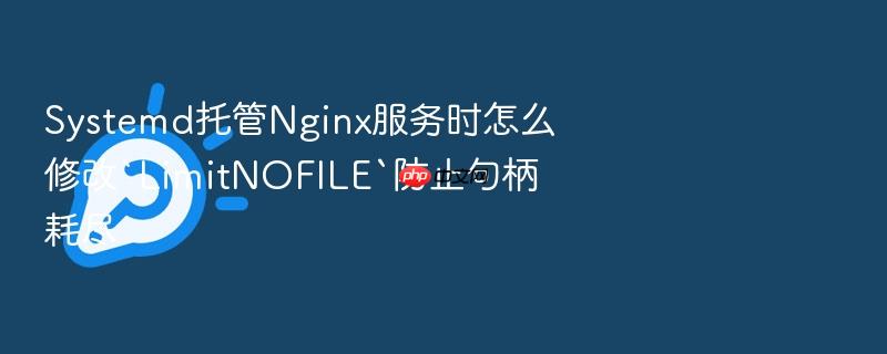 systemd托管nginx服务时怎么修改`limitnofile`防止句柄耗尽