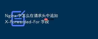 nginx 中怎么在请求头中追加 x-forwarded-for 字段