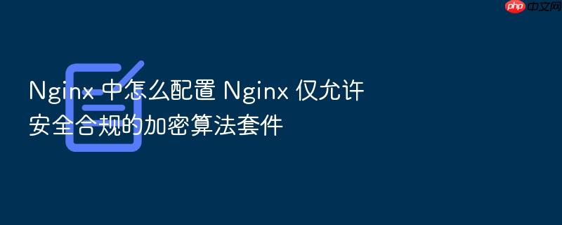 nginx 中怎么配置 nginx 仅允许安全合规的加密算法套件