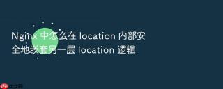 Nginx 中怎么在 location 内部安全地嵌套另一层 location 逻辑
