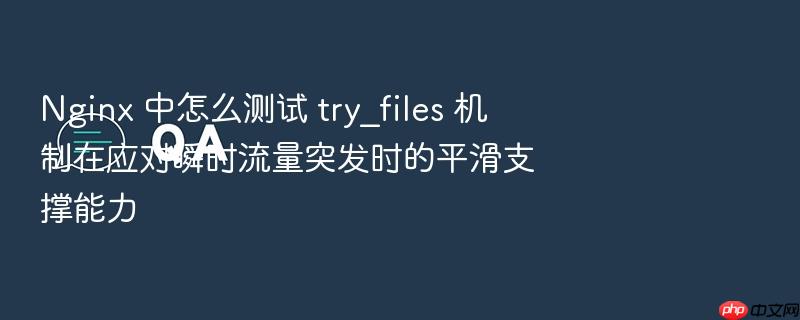 nginx 中怎么测试 try_files 机制在应对瞬时流量突发时的平滑支撑能力