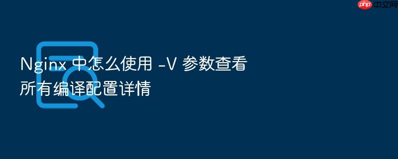 nginx 中怎么使用 -v 参数查看所有编译配置详情