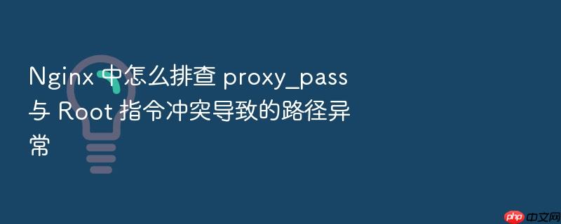 nginx 中怎么排查 proxy_pass 与 root 指令冲突导致的路径异常