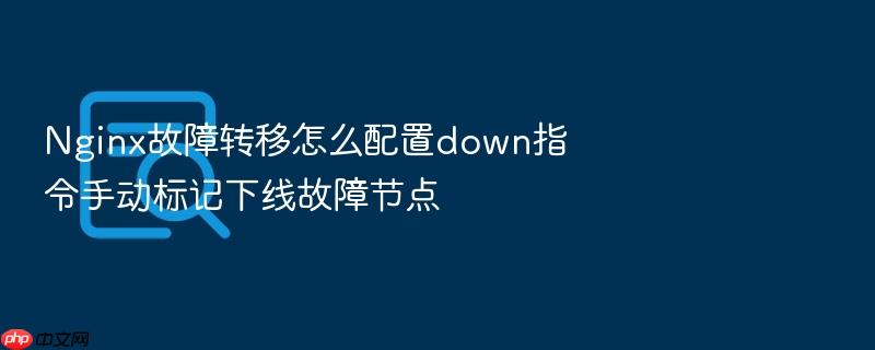 nginx故障转移怎么配置down指令手动标记下线故障节点