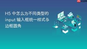 h5 中怎么为不同类型的 input 输入框统一样式与边框圆角