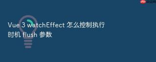 vue 3 watcheffect 怎么控制执行时机 flush 参数