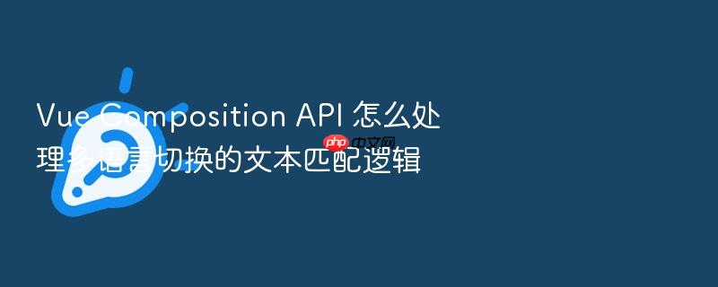 vue composition api 怎么处理多语言切换的文本匹配逻辑