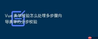 vue 表单校验怎么处理多步骤向导表单的分步校验