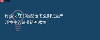 nginx 证书链配置怎么测试生产环境中的证书链有效性