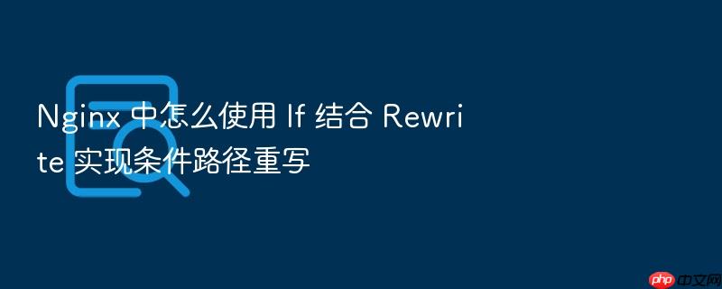 nginx 中怎么使用 if 结合 rewrite 实现条件路径重写