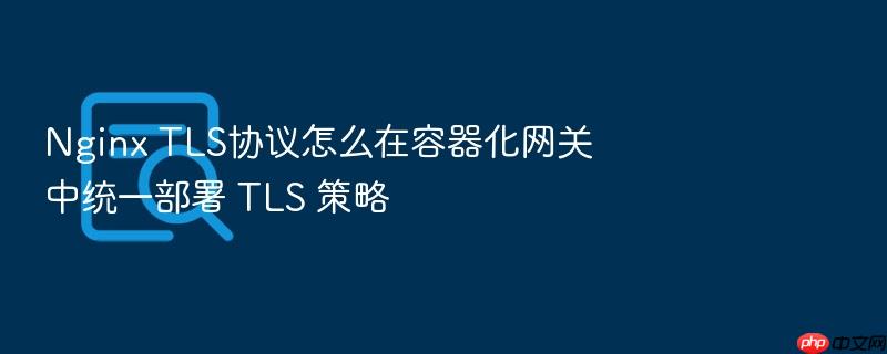 nginx tls协议怎么在容器化网关中统一部署 tls 策略