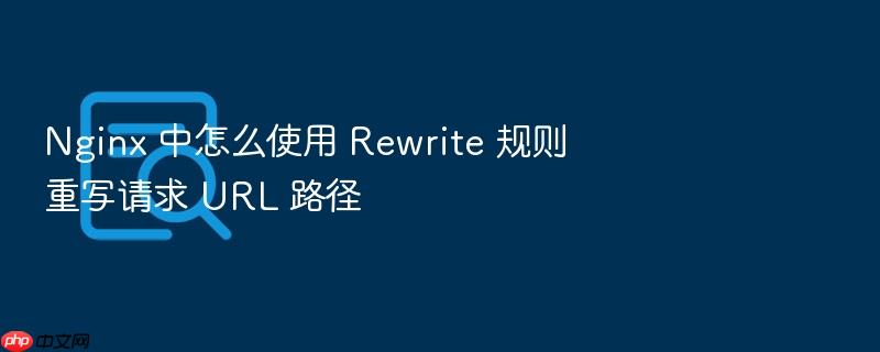nginx 中怎么使用 rewrite 规则重写请求 url 路径