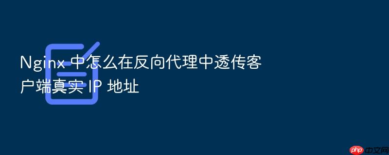nginx 中怎么在反向代理中透传客户端真实 ip 地址