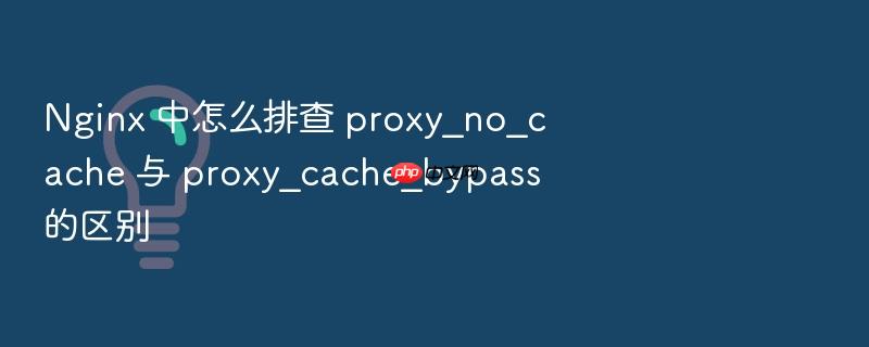 nginx 中怎么排查 proxy_no_cache 与 proxy_cache_bypass 的区别