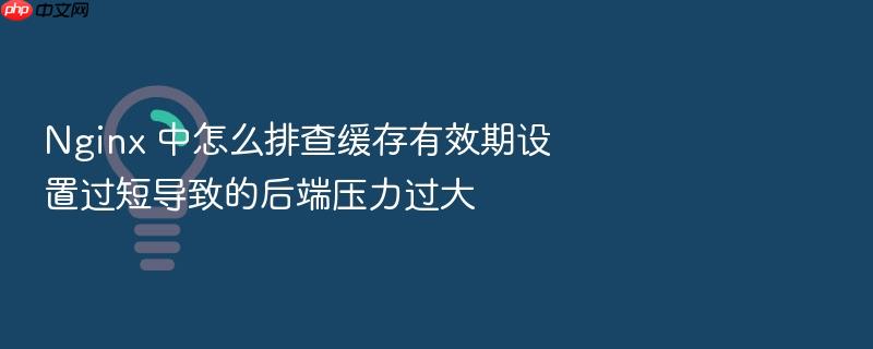 nginx 中怎么排查缓存有效期设置过短导致的后端压力过大