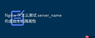 nginx 中怎么测试 server_name 的虚拟主机隔离性