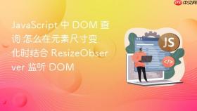 javascript 中 dom 查询 怎么在元素尺寸变化时结合 resizeobserver 监听 dom