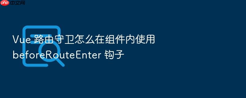 vue 路由守卫怎么在组件内使用 beforerouteenter 钩子