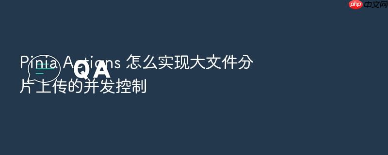 pinia actions 怎么实现大文件分片上传的并发控制