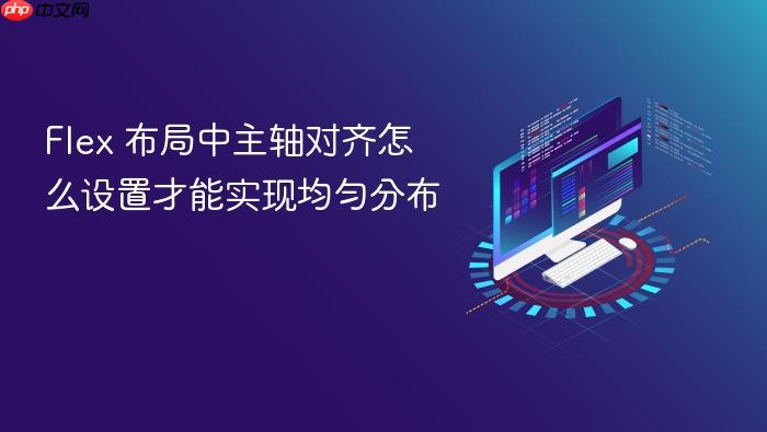 flex 布局中主轴对齐怎么设置才能实现均匀分布