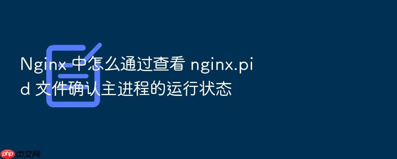 nginx 中怎么通过查看 nginx.pid 文件确认主进程的运行状态