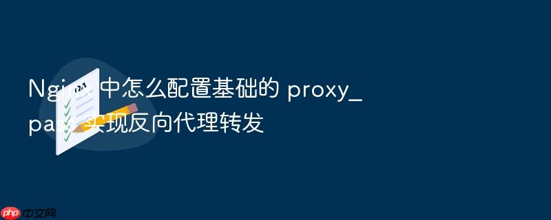 nginx 中怎么配置基础的 proxy_pass 实现反向代理转发